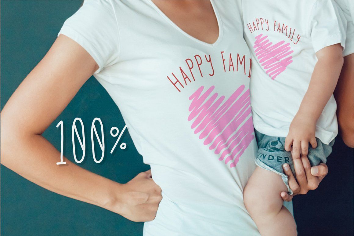 Happy Family T-Shirt Mock-Up — image 3