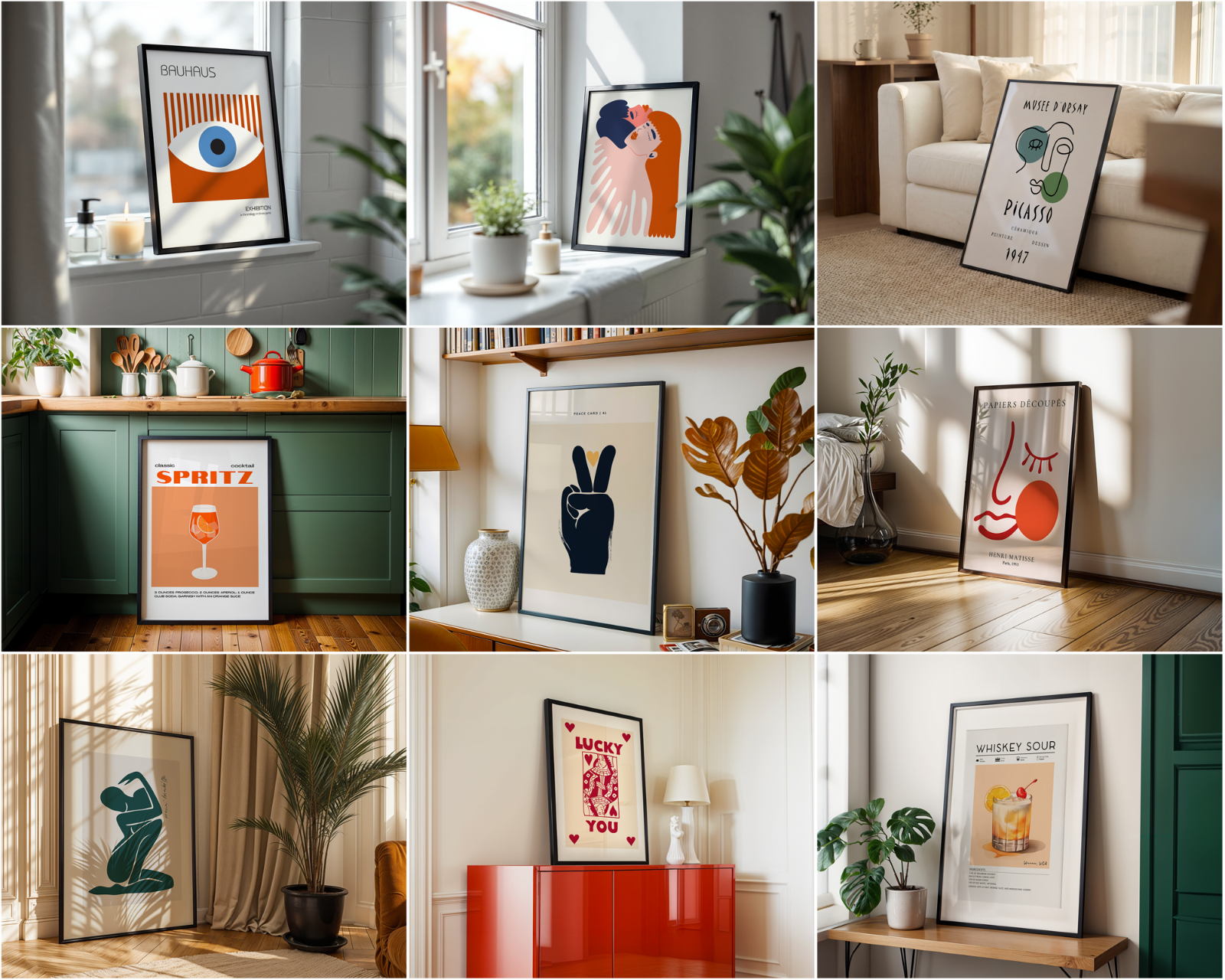 100 Black Frame Poster Mockup PSD Bundle, Wall Art & Poster Smart Object Template — image 11