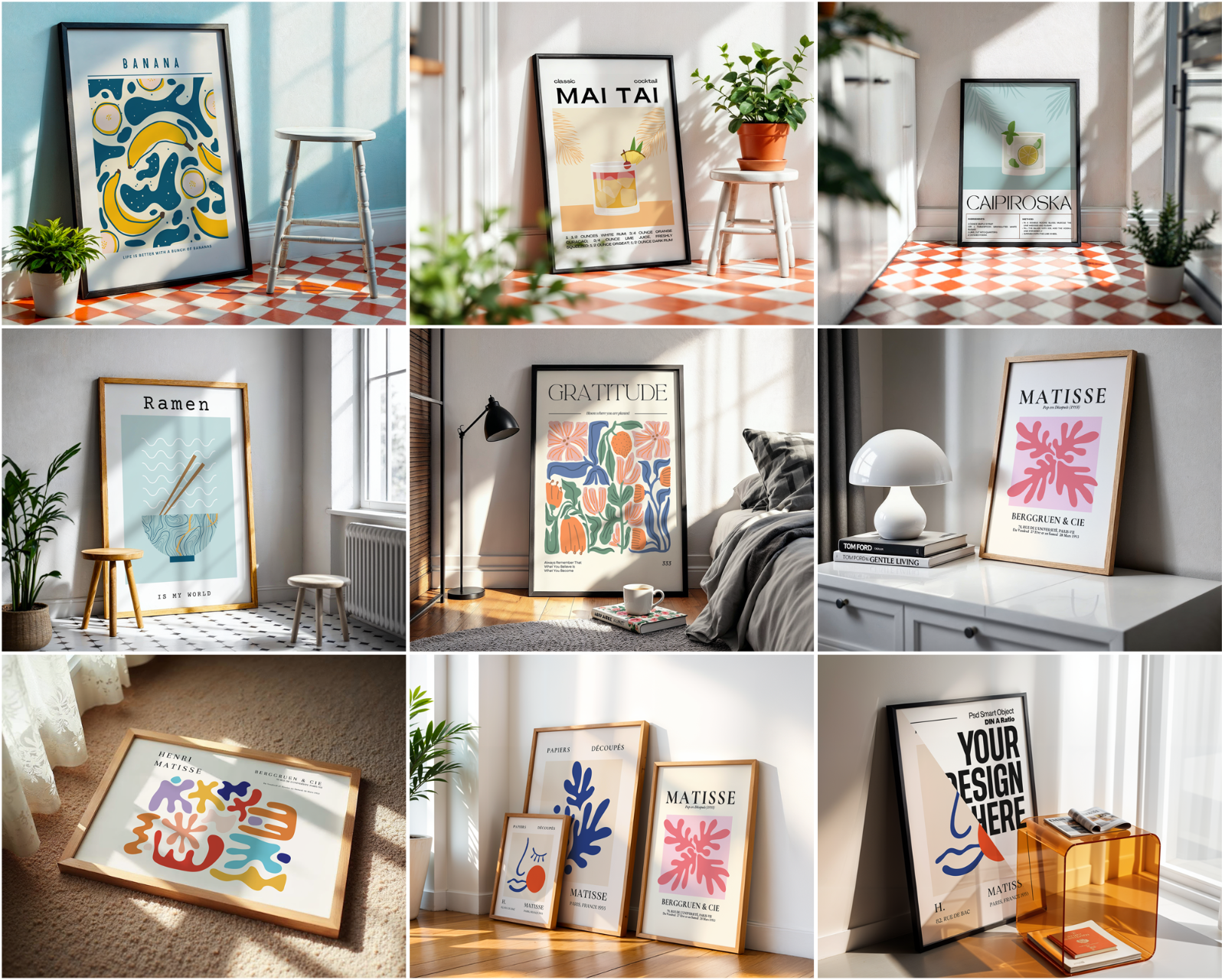 150 Poster Frame Mockup PSD Bundle, Wall Art Display , Din A Ratio — image 11