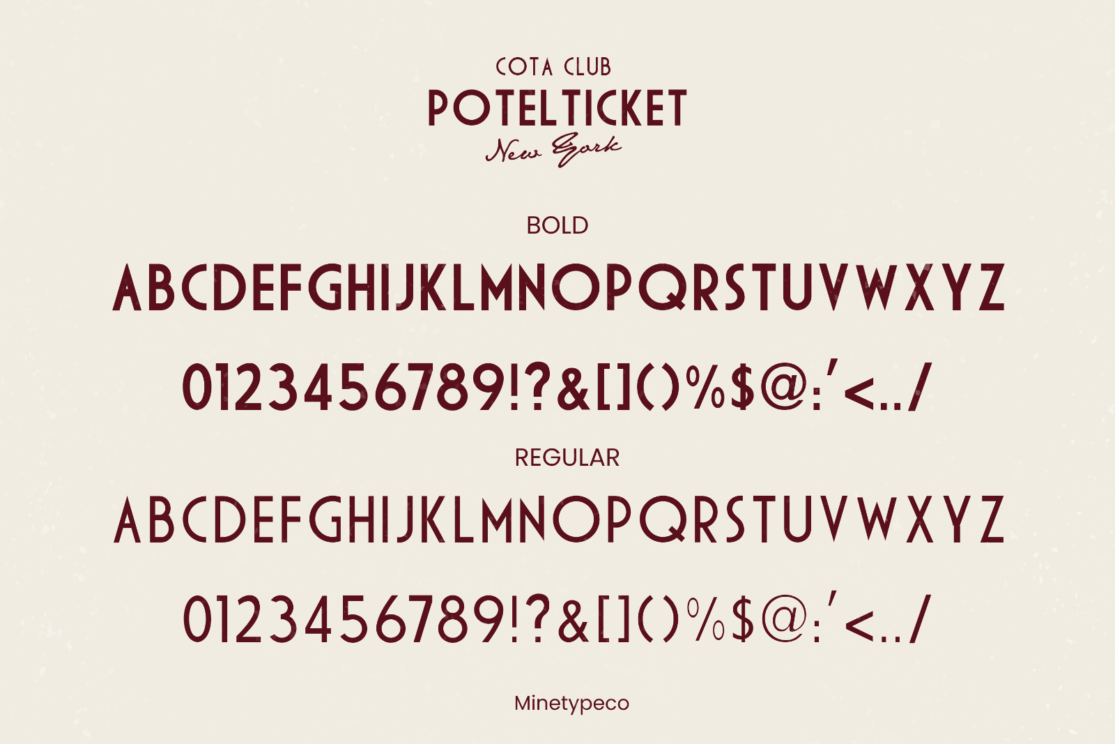 Cotaclub Potelticket Font Duo — image 11