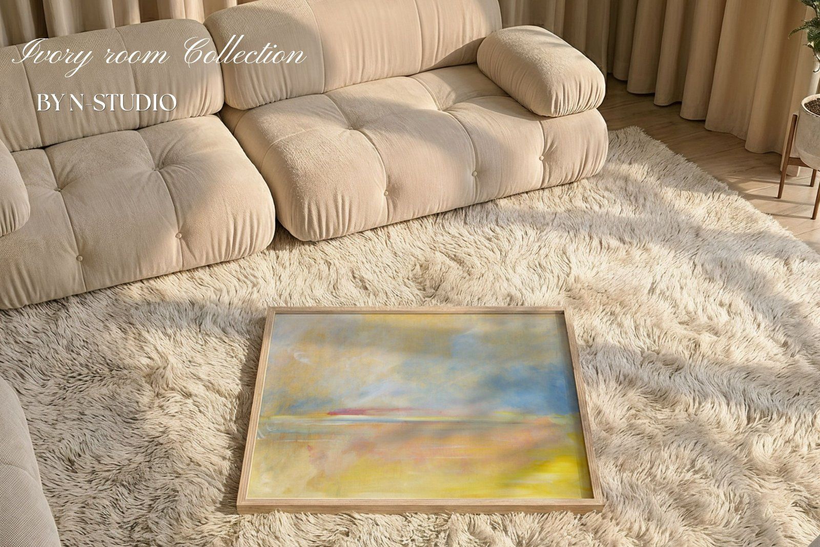 Ivory Sofa frame mockup PSD — image 9