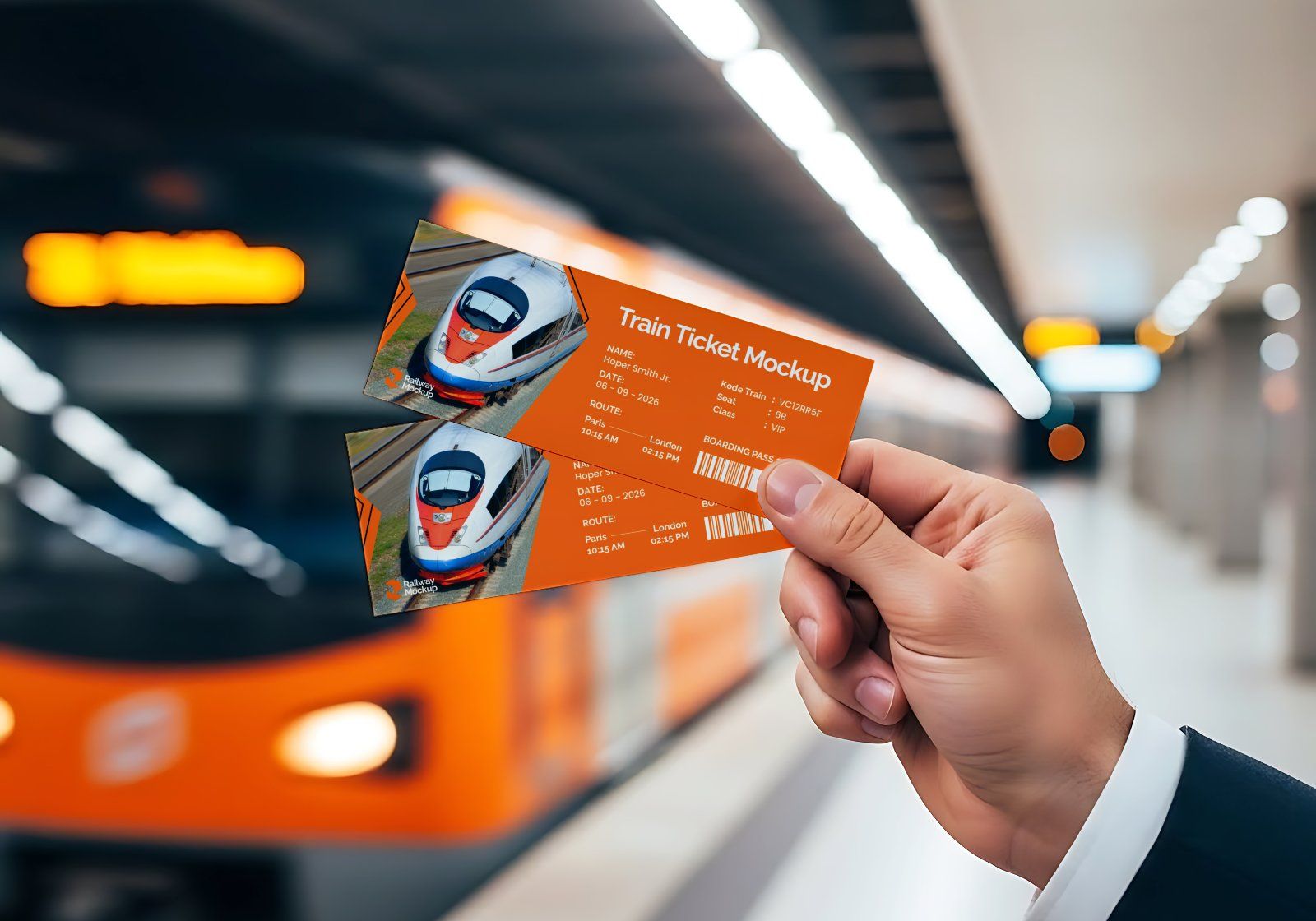 Premium Branding Electric Train Mockup — image 9