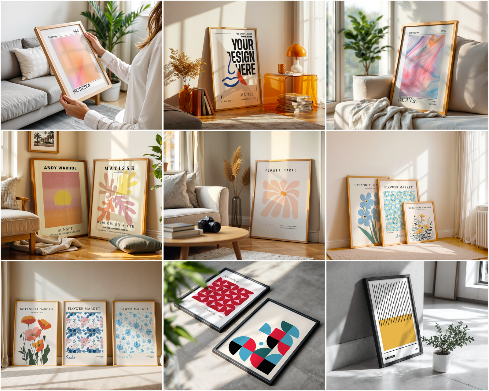 150 Poster Frame Mockup PSD Bundle, Wall Art Display , Din A Ratio — image 12