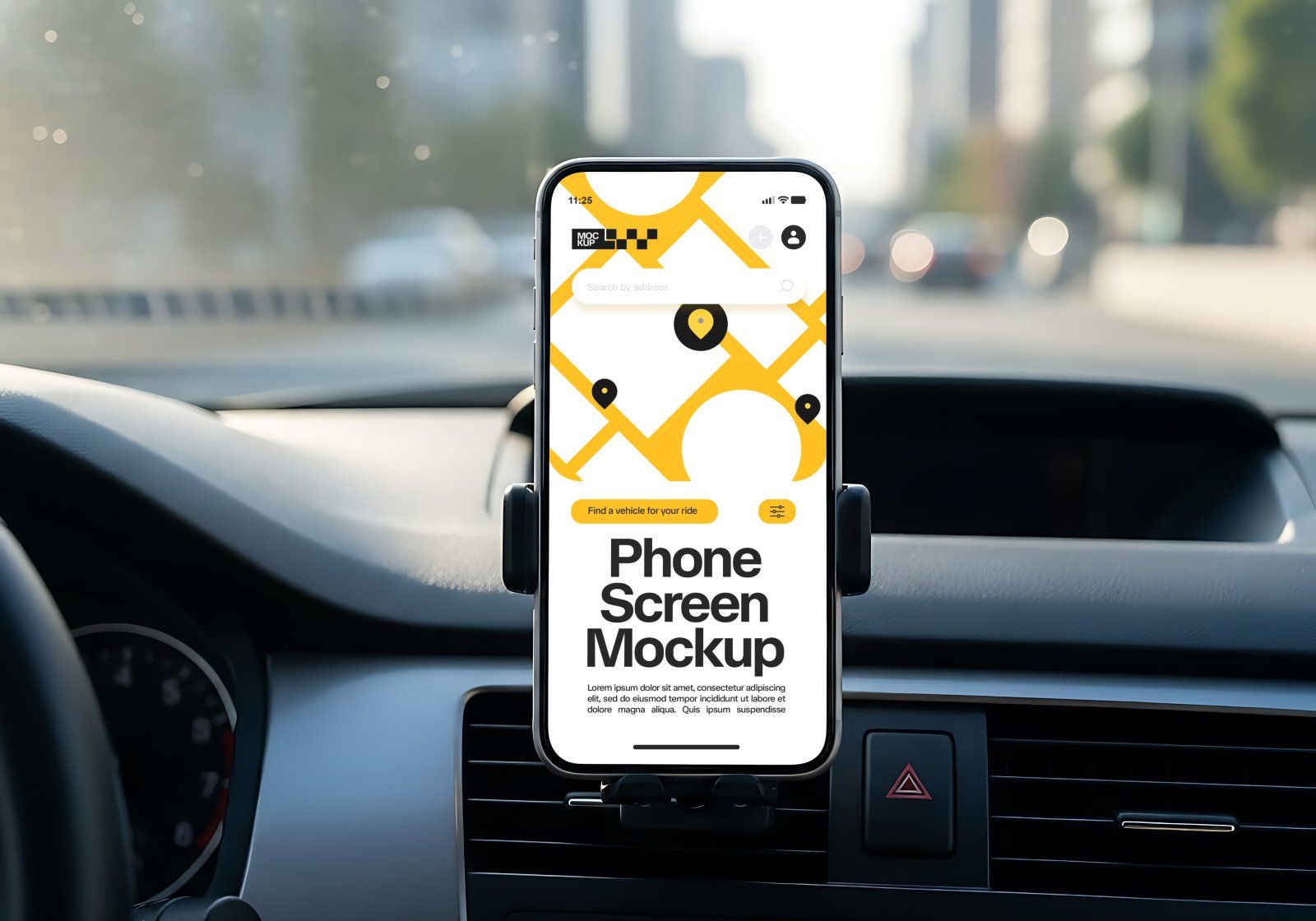 Premium Branding Yellow Taxi Mockup — image 8