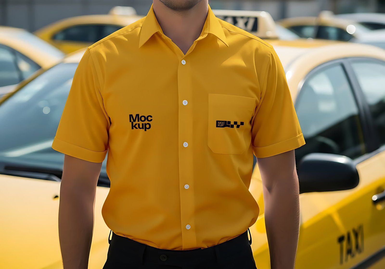 Premium Branding Yellow Taxi Mockup — image 9