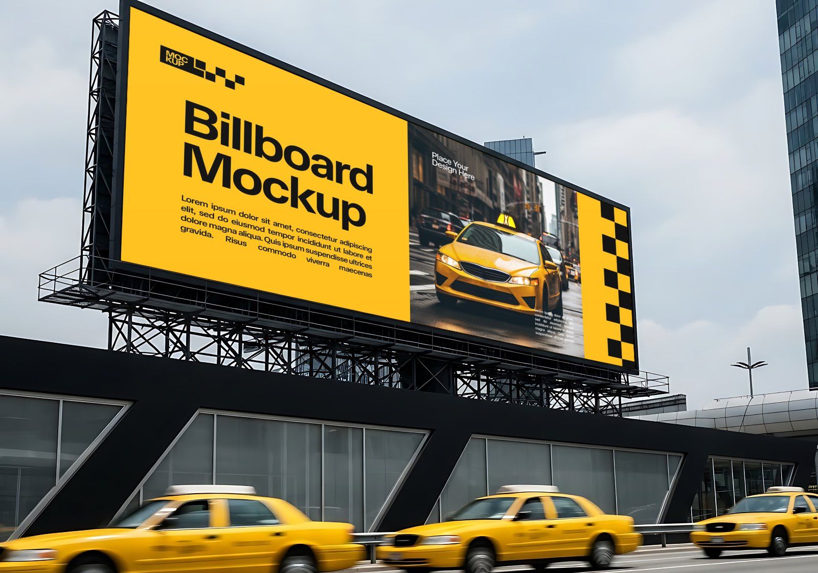 Premium Branding Yellow Taxi Mockup — image 10