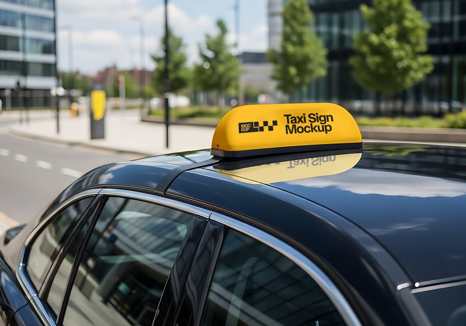 Premium Branding Yellow Taxi Mockup — image 11