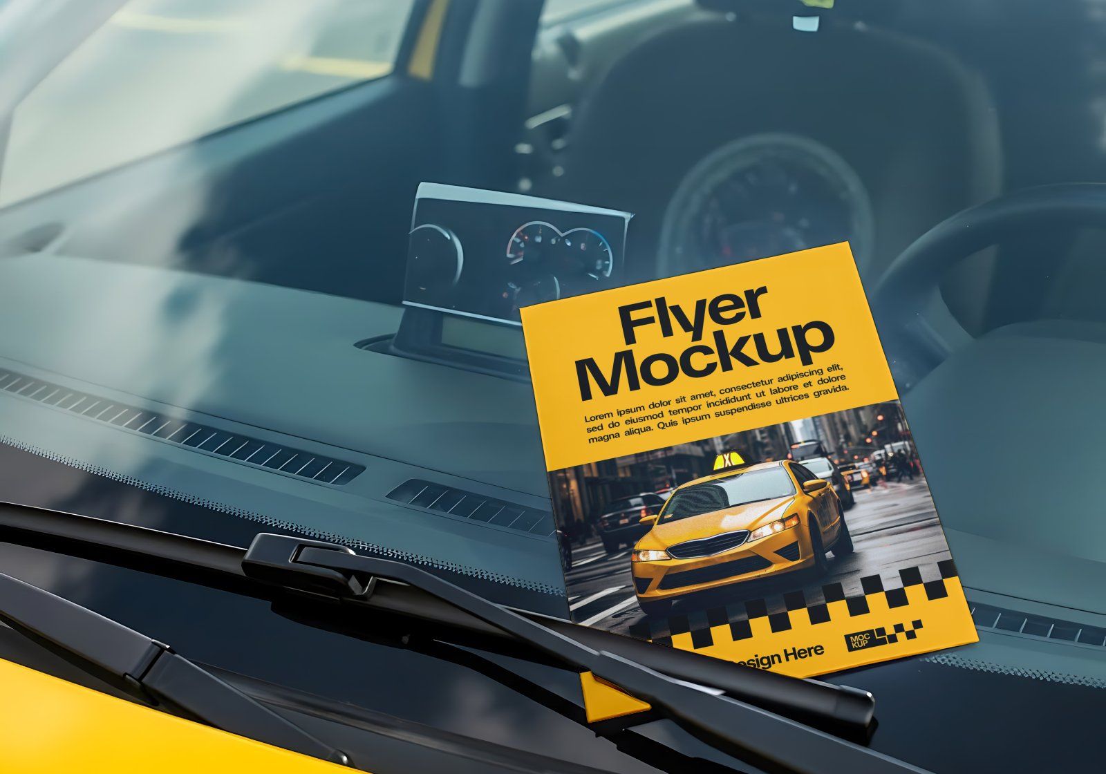 Premium Branding Yellow Taxi Mockup — image 15