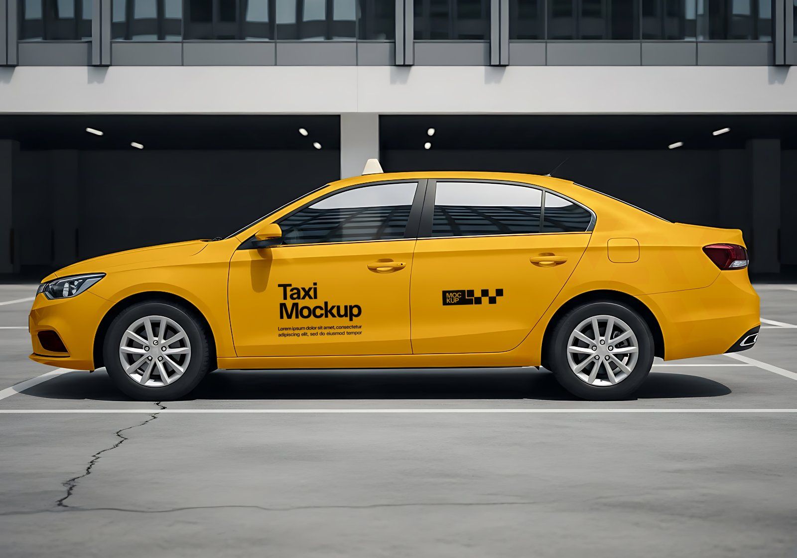 Premium Branding Yellow Taxi Mockup — image 16
