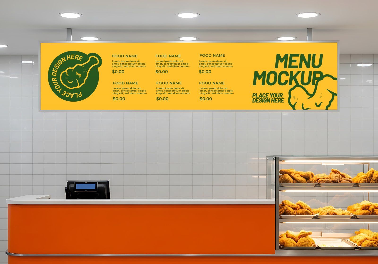 Premium Branding Fried Chicken Restaurant Mockup — image 8