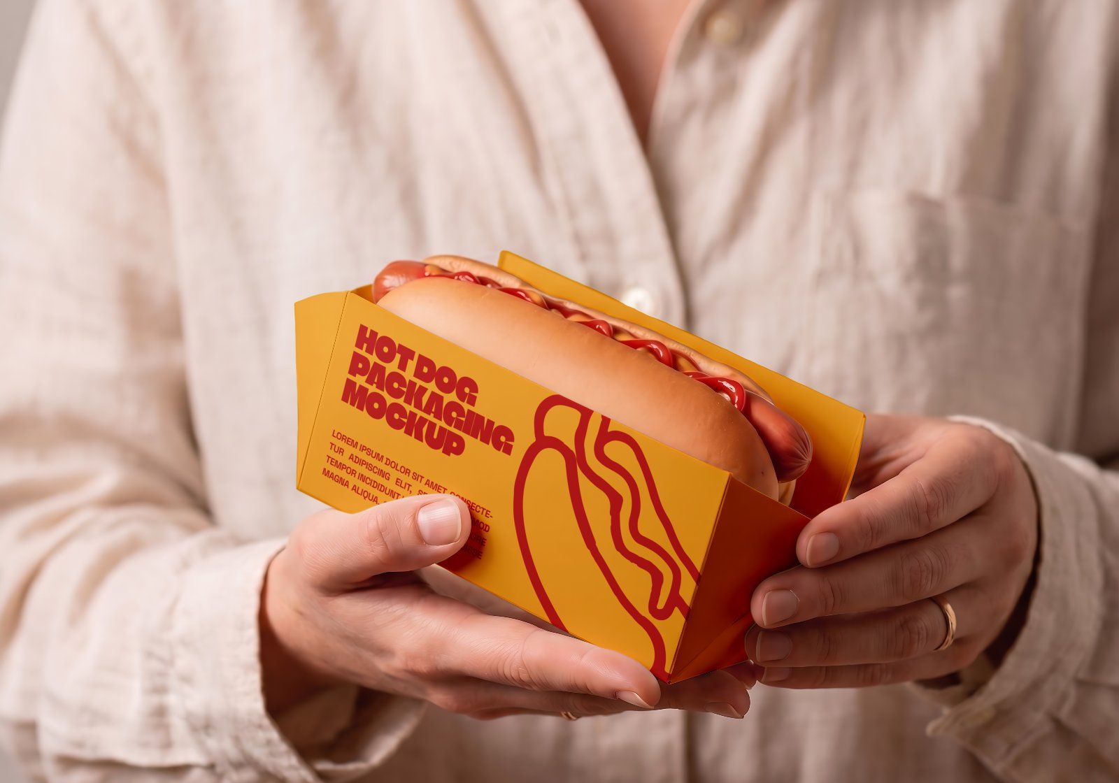 Premium Branding Hotdog Mockup — image 8