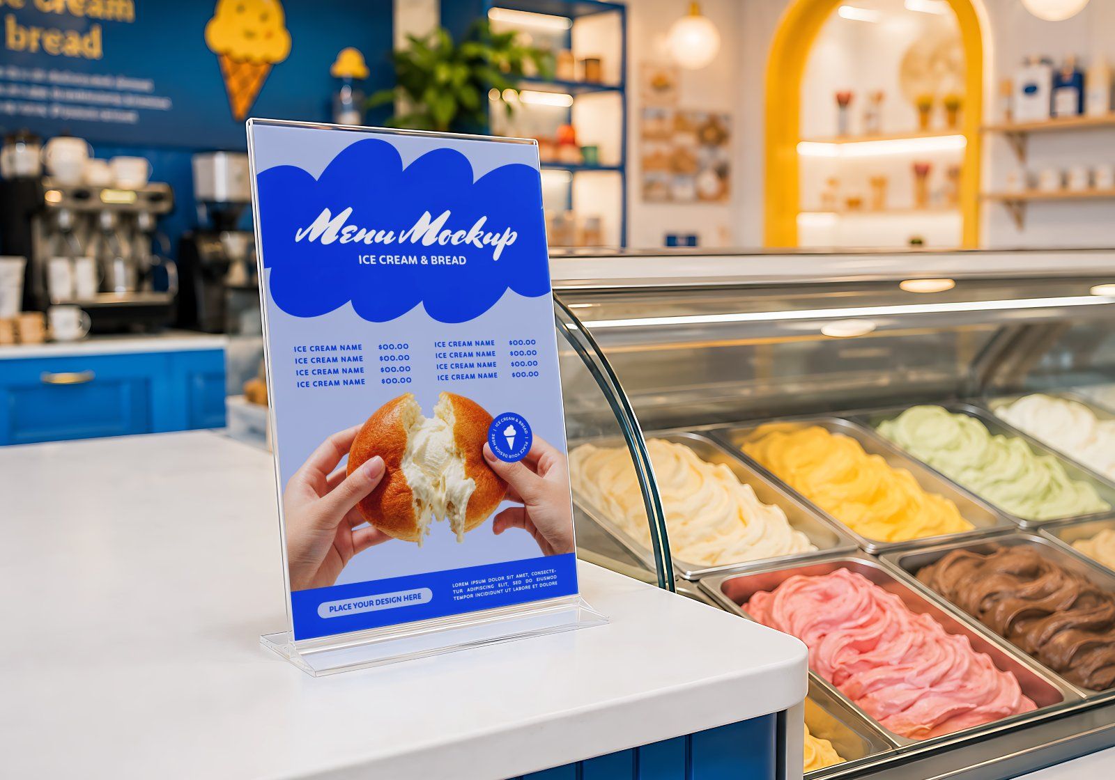 Premium Ice Cream & Bakery Branding Mockup Bundle – 15 Sweet PSD Scenes for Dessert Cafes, Food Pack — image 7