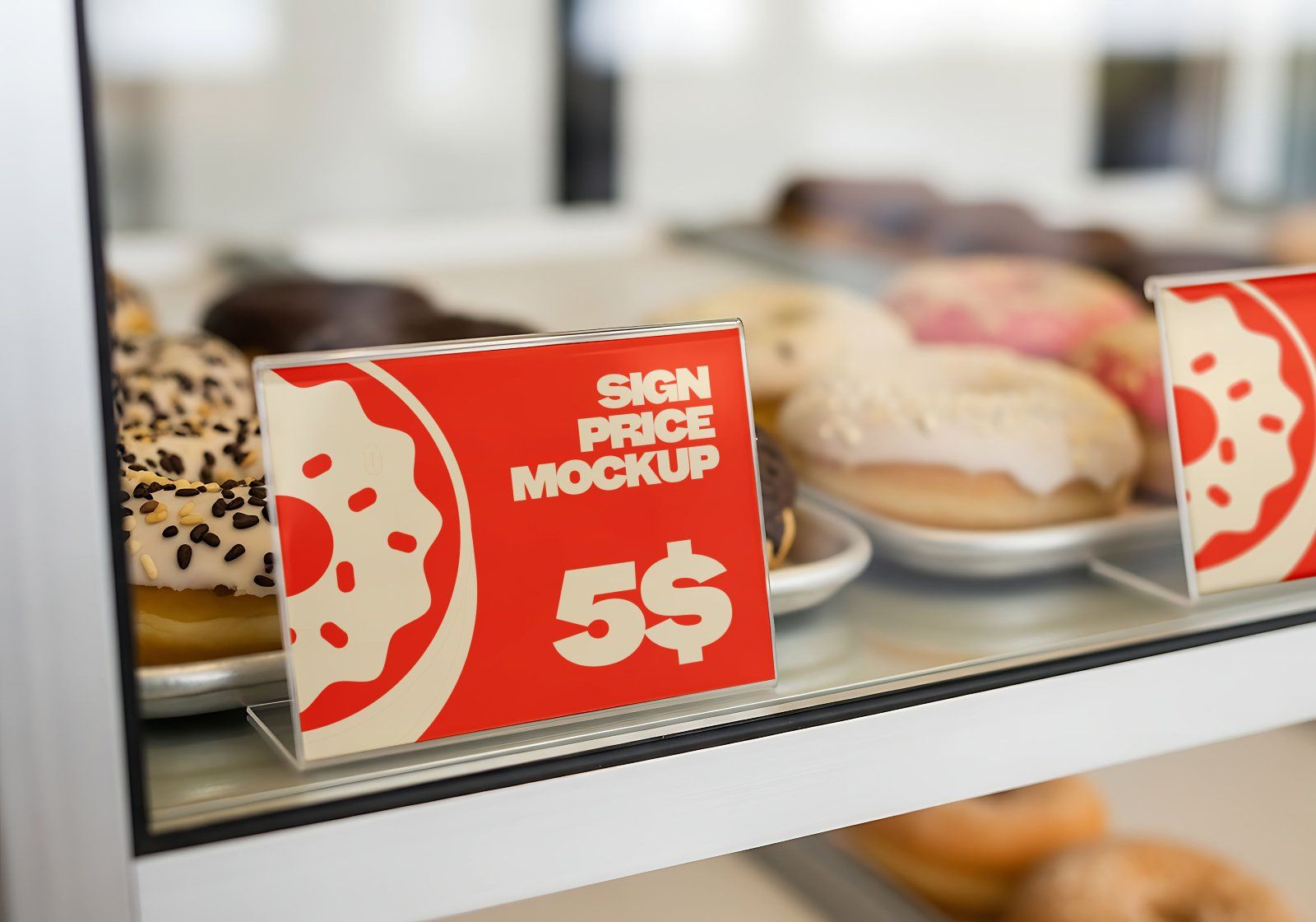Premium Branding Orange Donut Store Mockup — image 3