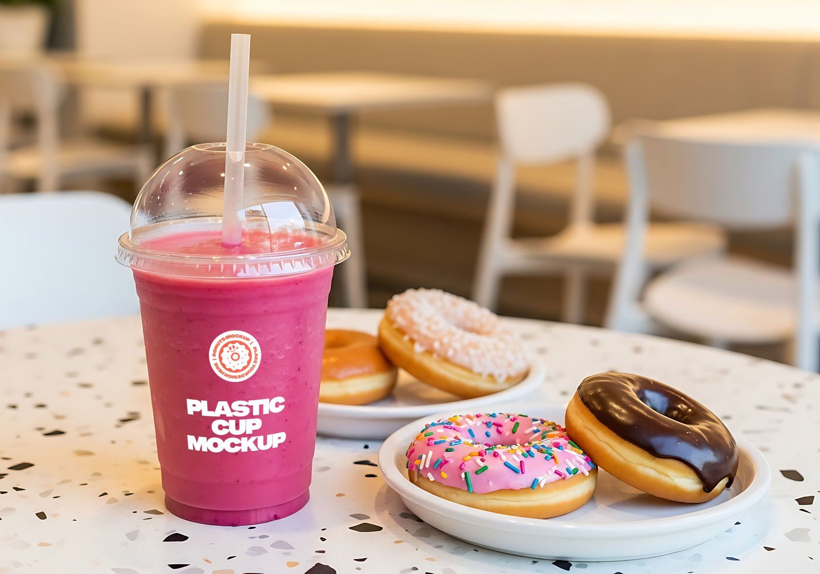Premium Branding Orange Donut Store Mockup — image 5