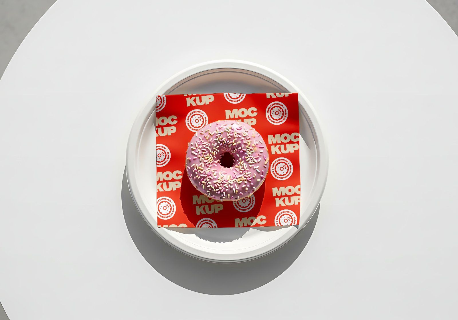 Premium Branding Orange Donut Store Mockup — image 10