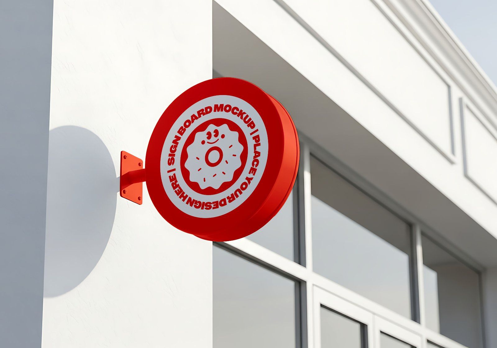 Premium Branding Orange Donut Store Mockup — image 11