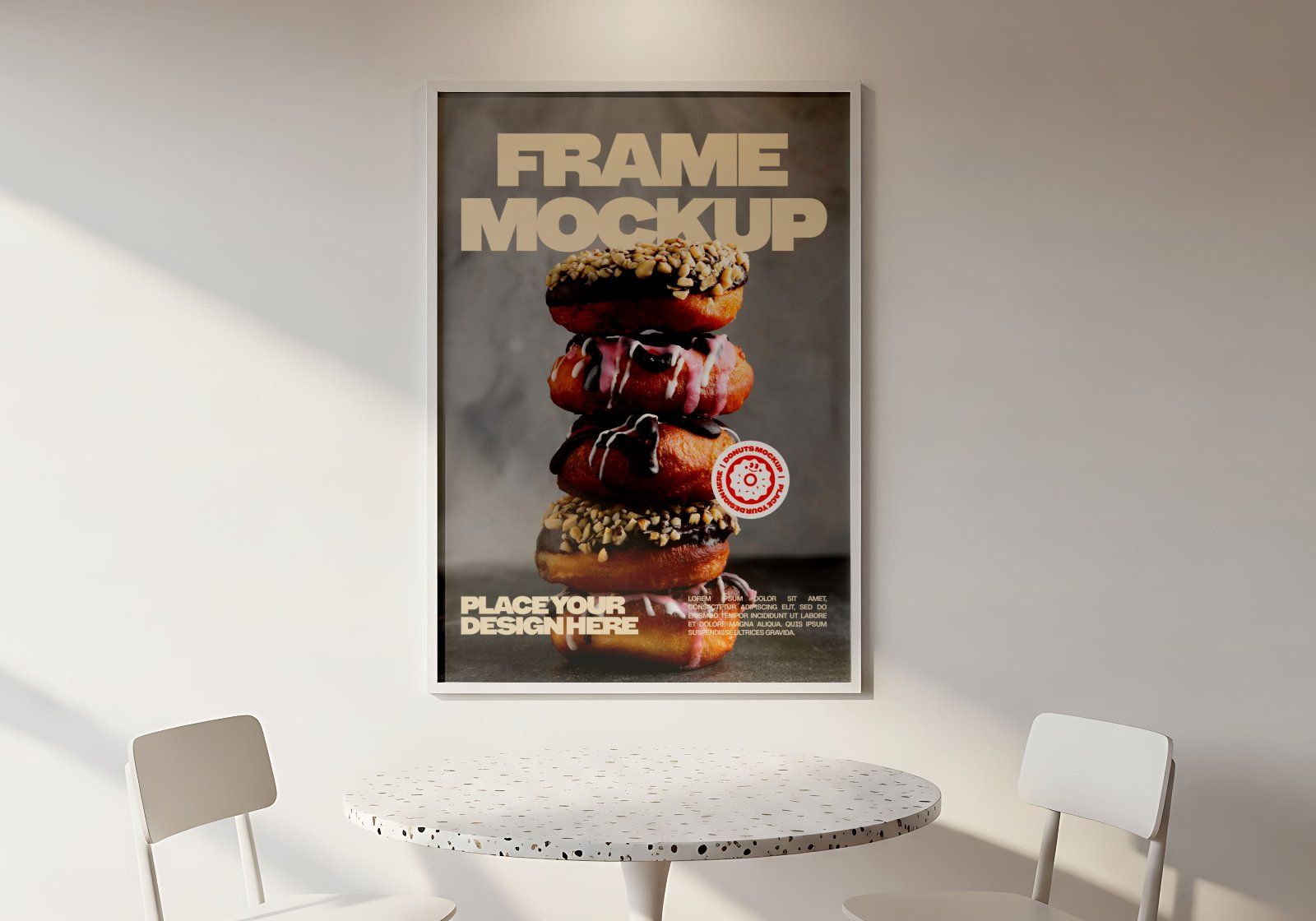 Premium Branding Orange Donut Store Mockup — image 12