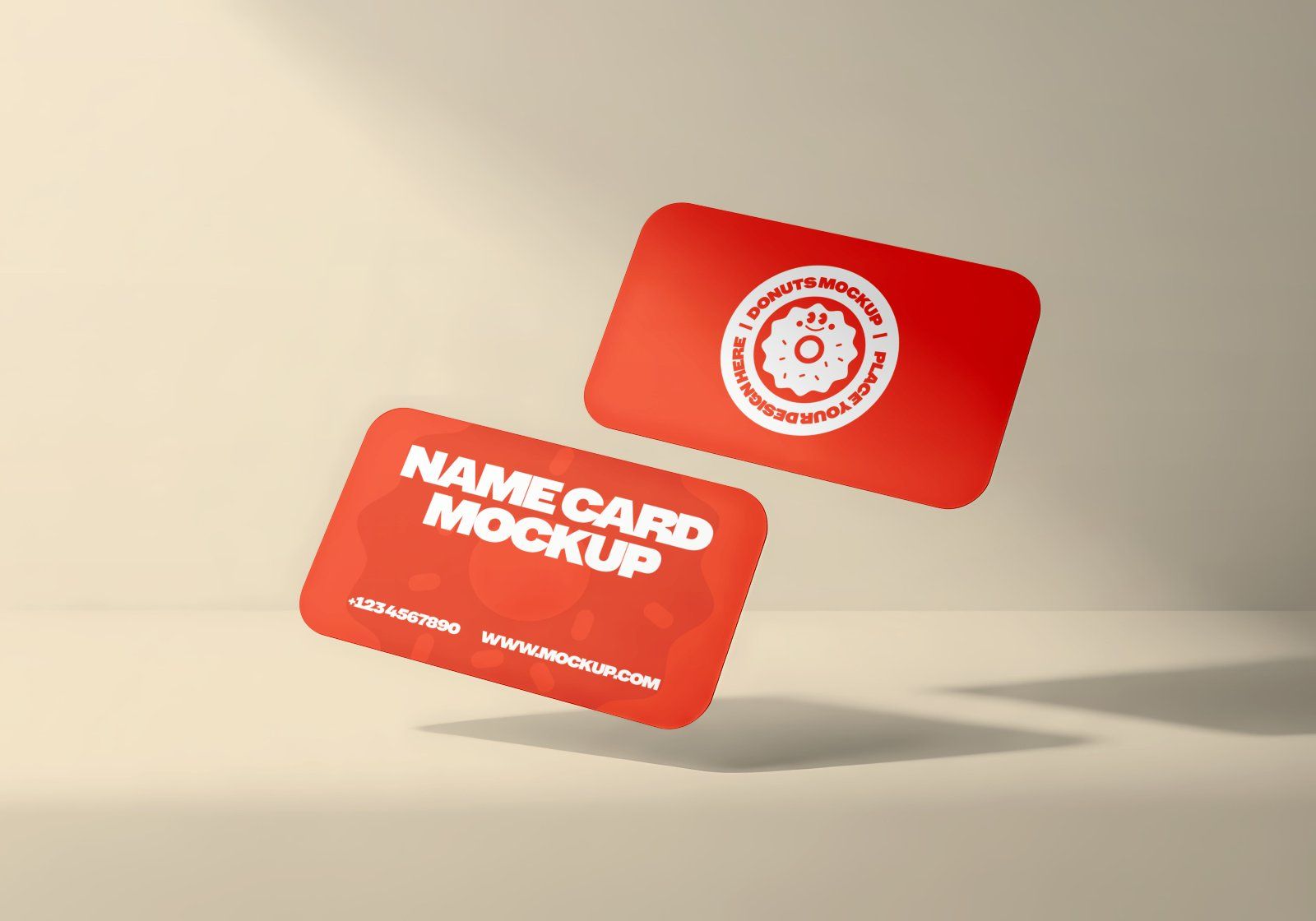 Premium Branding Orange Donut Store Mockup — image 13