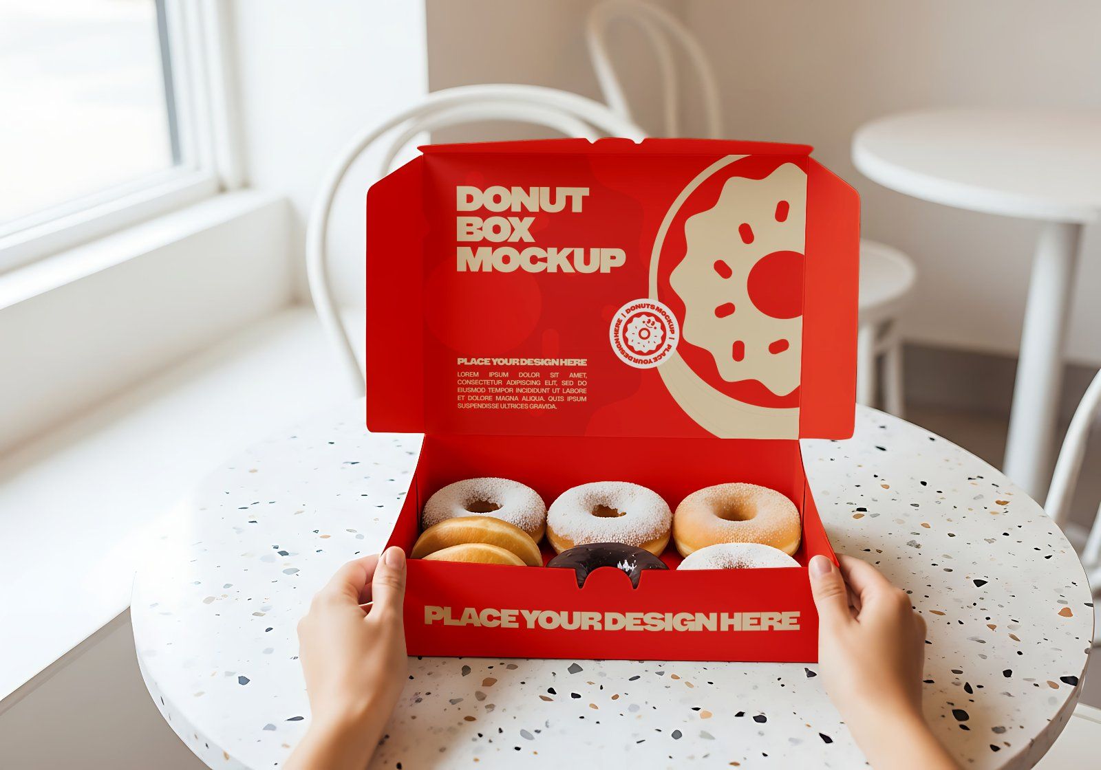 Premium Branding Orange Donut Store Mockup — image 15