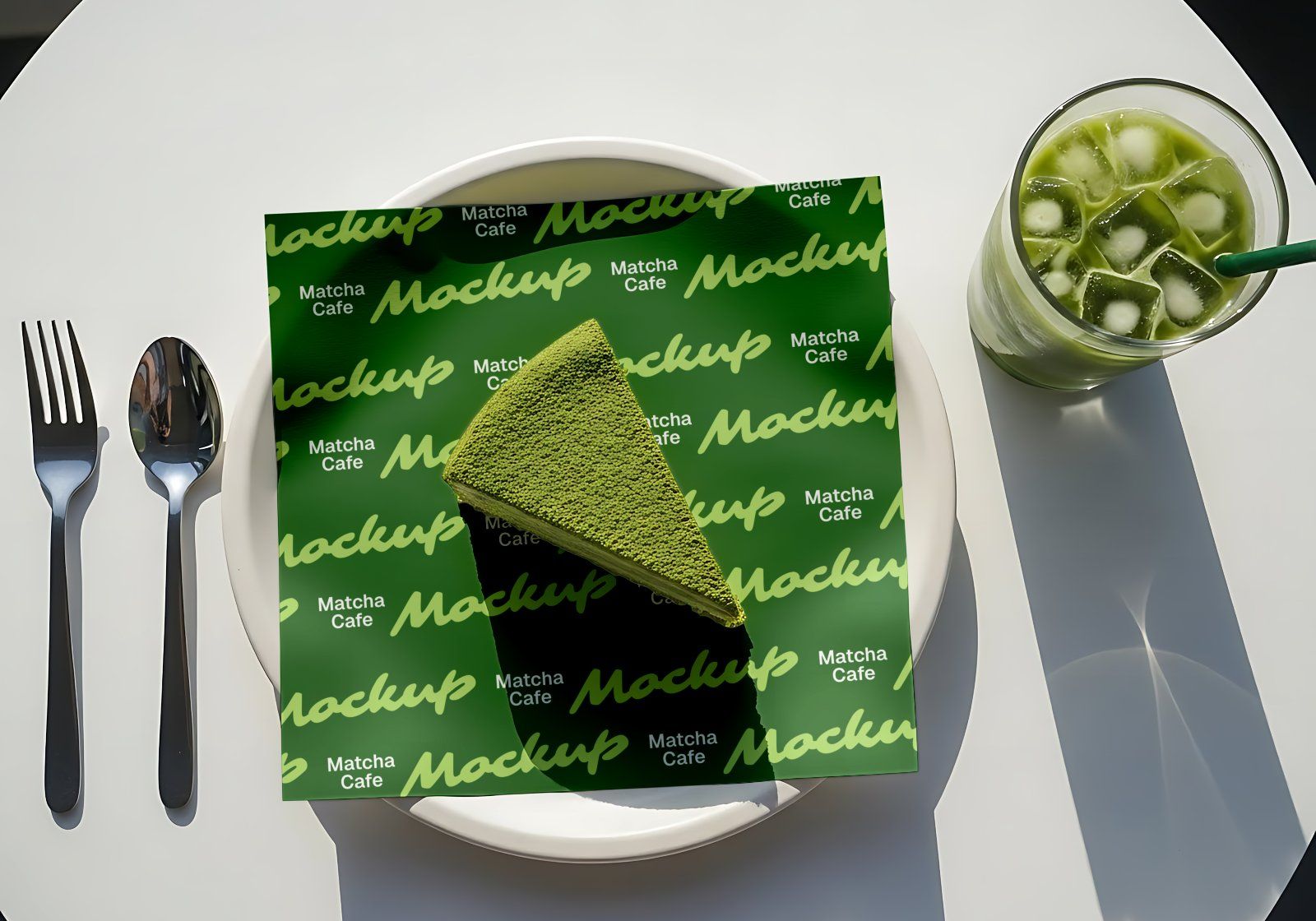 Matcha Cafe Mockup Bundle PSD – Cafe Branding & Packaging Presentation — image 10