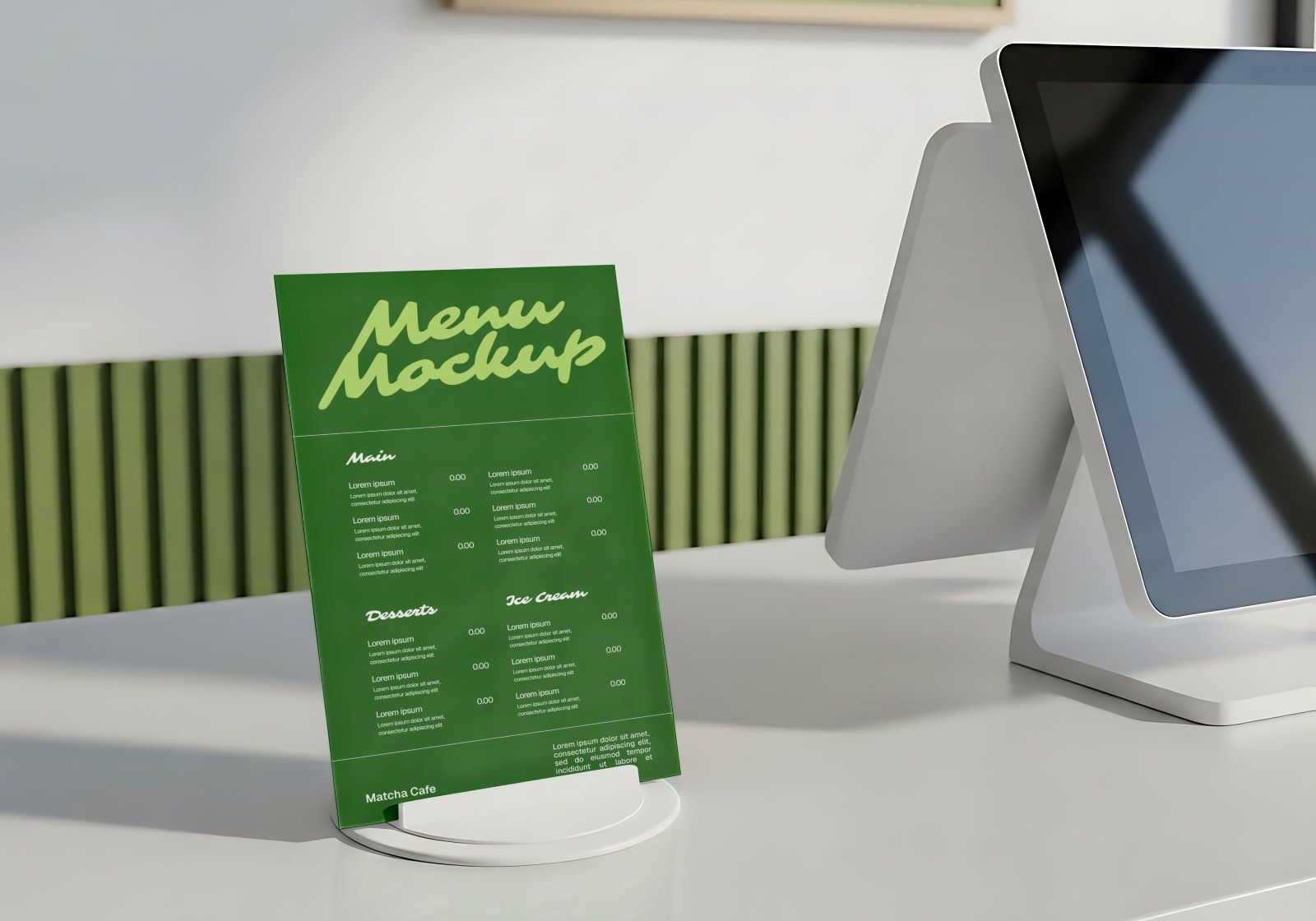 Matcha Cafe Mockup Bundle PSD – Cafe Branding & Packaging Presentation — image 12