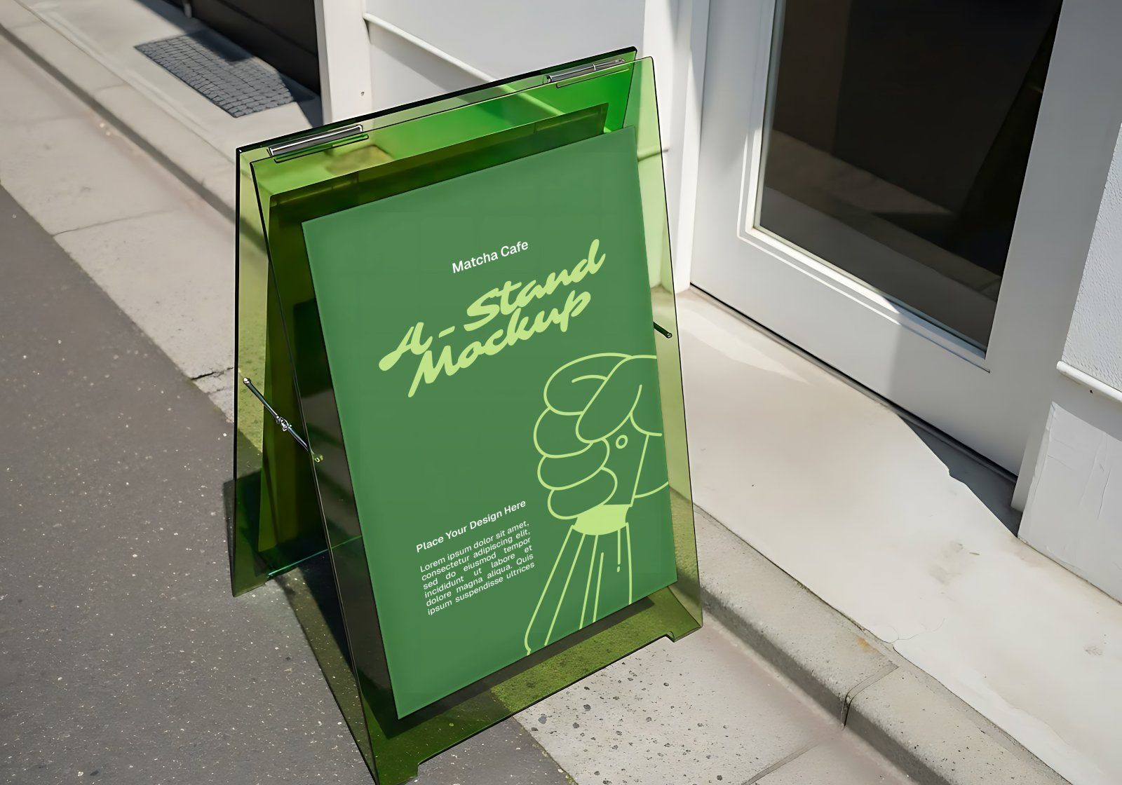 Matcha Cafe Mockup Bundle PSD – Cafe Branding & Packaging Presentation — image 14