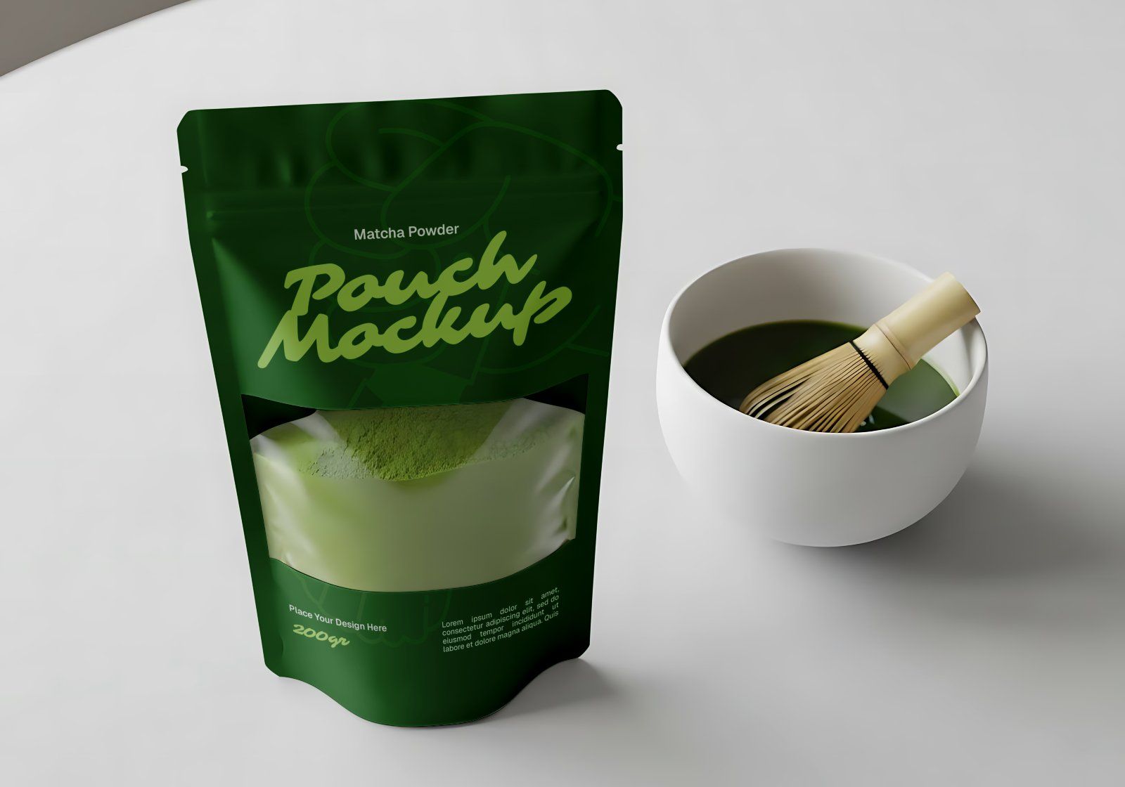 Matcha Cafe Mockup Bundle PSD – Cafe Branding & Packaging Presentation — image 6