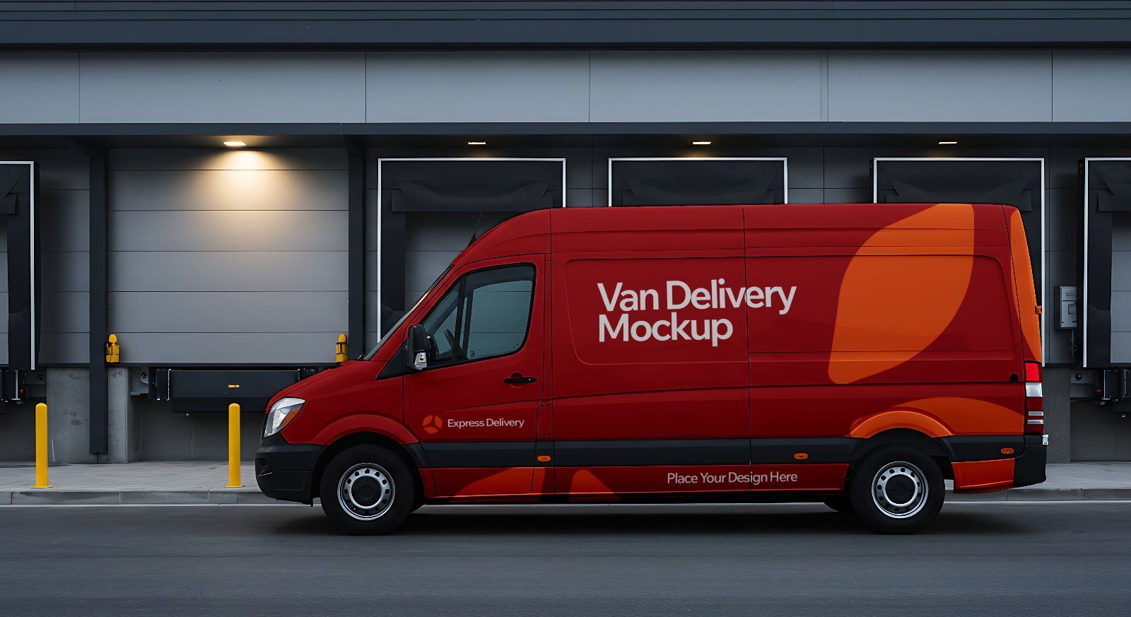15 Cargo Delivery Mockups – PSD Van, Truck, Plane, Train & Container Branding Kit — image 10