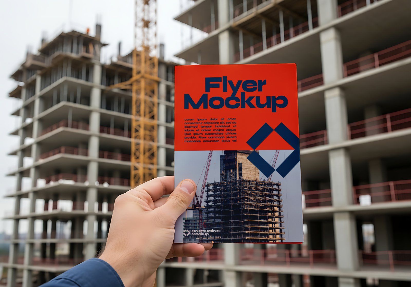 Premium Branding Red Construction Mockup — image 3