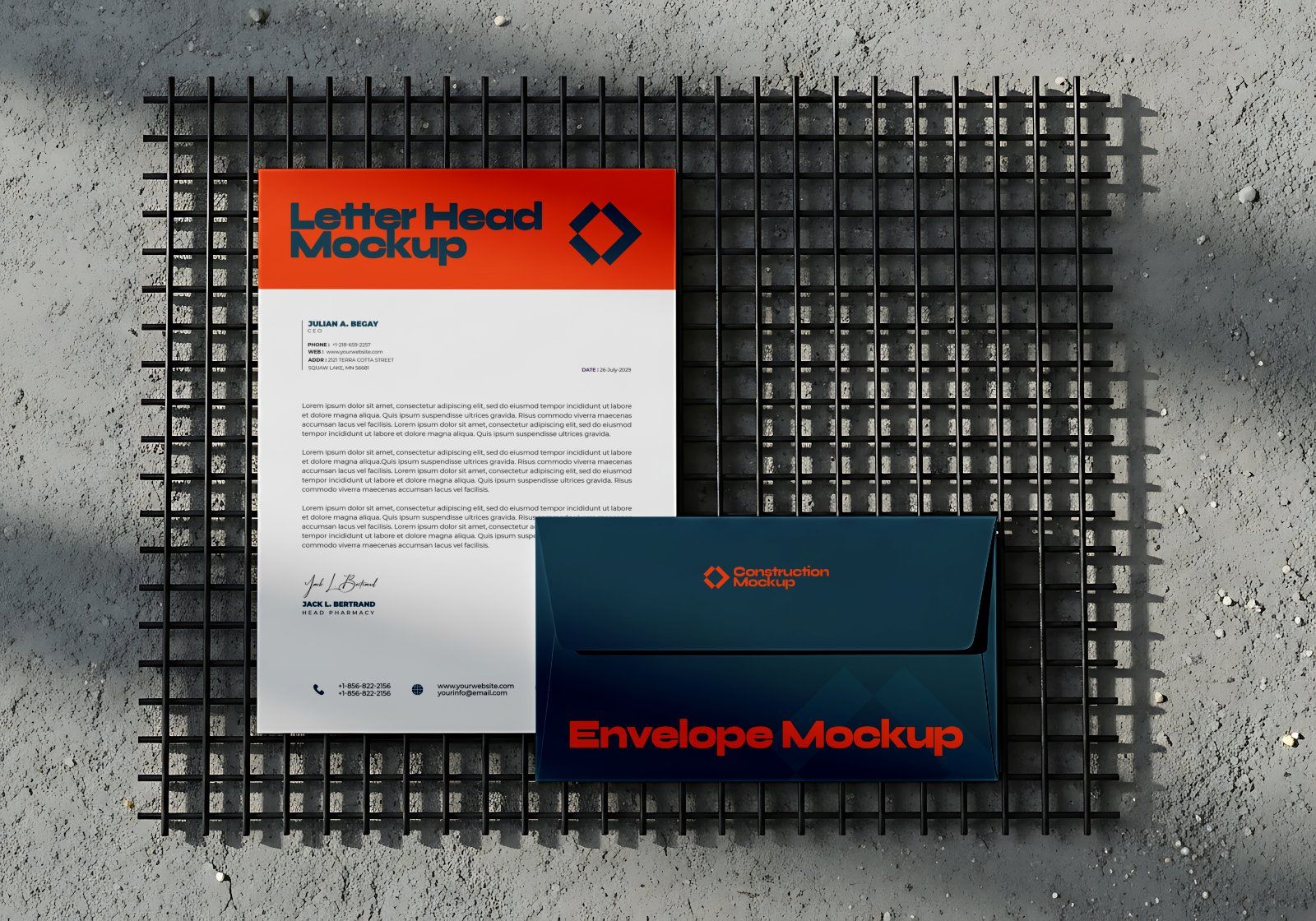 Premium Branding Red Construction Mockup — image 10
