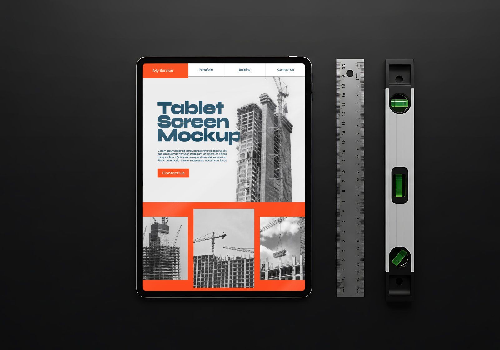 Premium Branding Red Construction Mockup — image 11