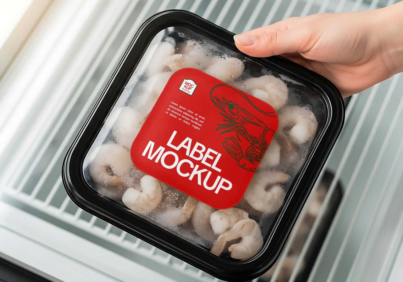 Frozen Food Store Mockup Bundle PSD – Freezer, Packaging & Price Tag Display — image 6