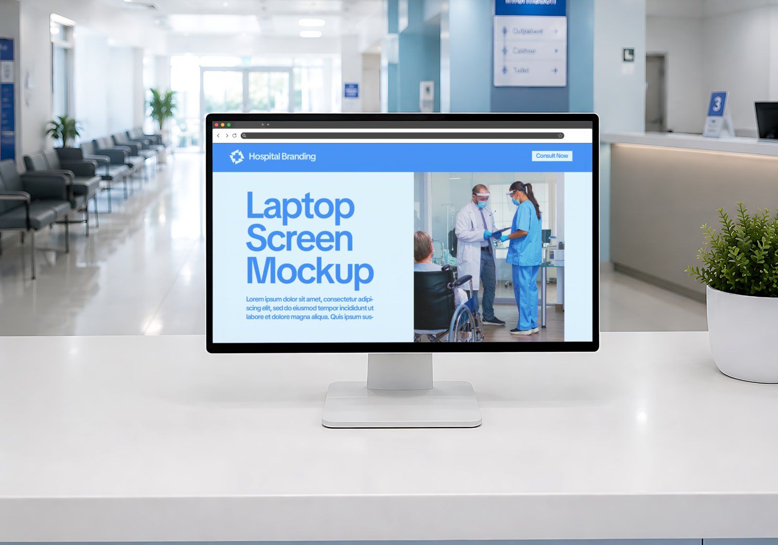Premium Hospital Branding Mockup Bundle – 15 Professional PSD Scenes for Healthcare & Medical Mega I — image 7