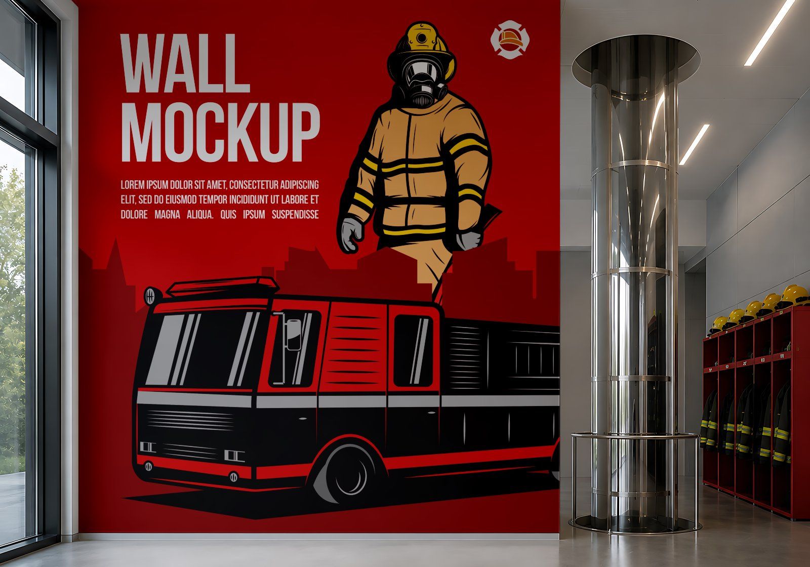 Premium Fire Fighter Branding Mockup Bundle – 15 Rescue PSD Scenes for Emergency Uniforms, Vehicles — image 9