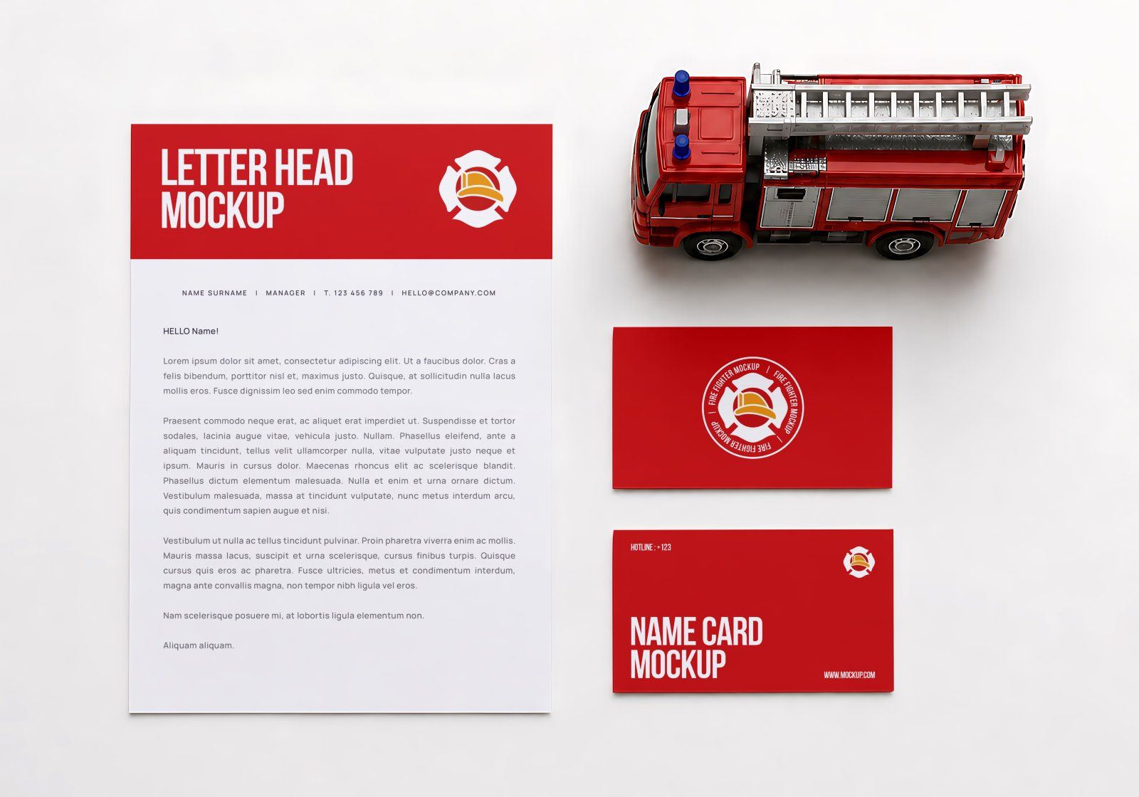 Premium Fire Fighter Branding Mockup Bundle – 15 Rescue PSD Scenes for Emergency Uniforms, Vehicles — image 10