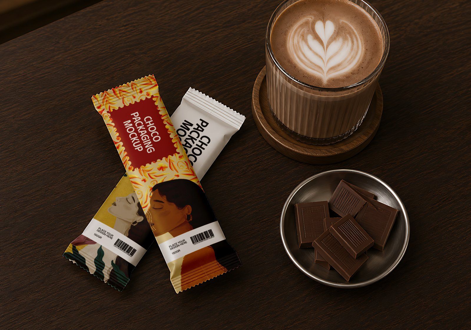 Premium Chocolate Branding Mockup Bundle – 15 Gourmet PSD Scenes for Artisan Packaging, Chocolate Ba — image 17