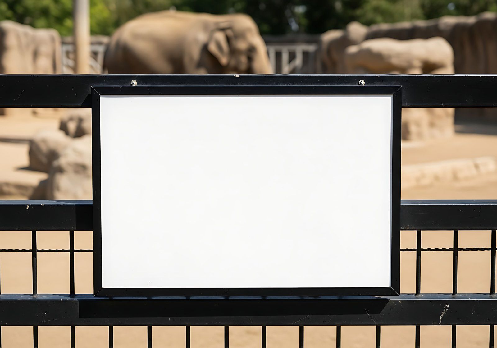 Zoo Information Sign Mockup – Realistic Outdoor PSD Template — image 2