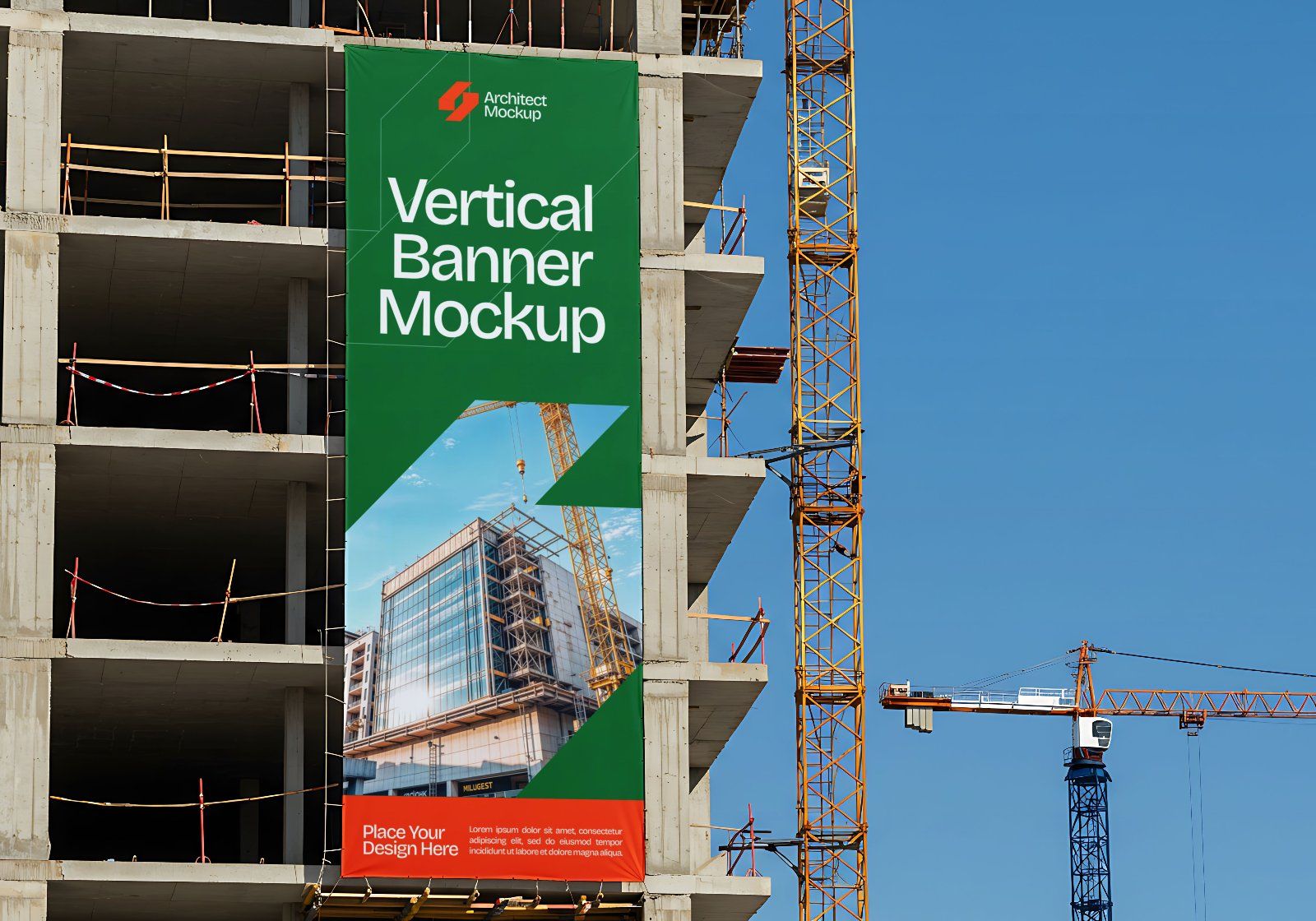 15 Contractor Branding Mockups – PSD Helmet, Sketch Paper, Banner, Uniform & Container Kit — image 6
