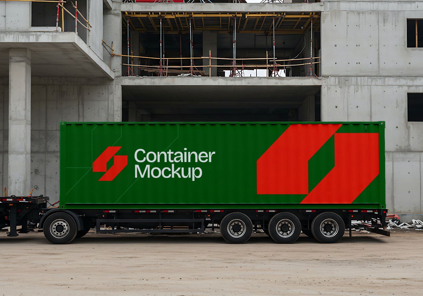 15 Contractor Branding Mockups – PSD Helmet, Sketch Paper, Banner, Uniform & Container Kit — image 8