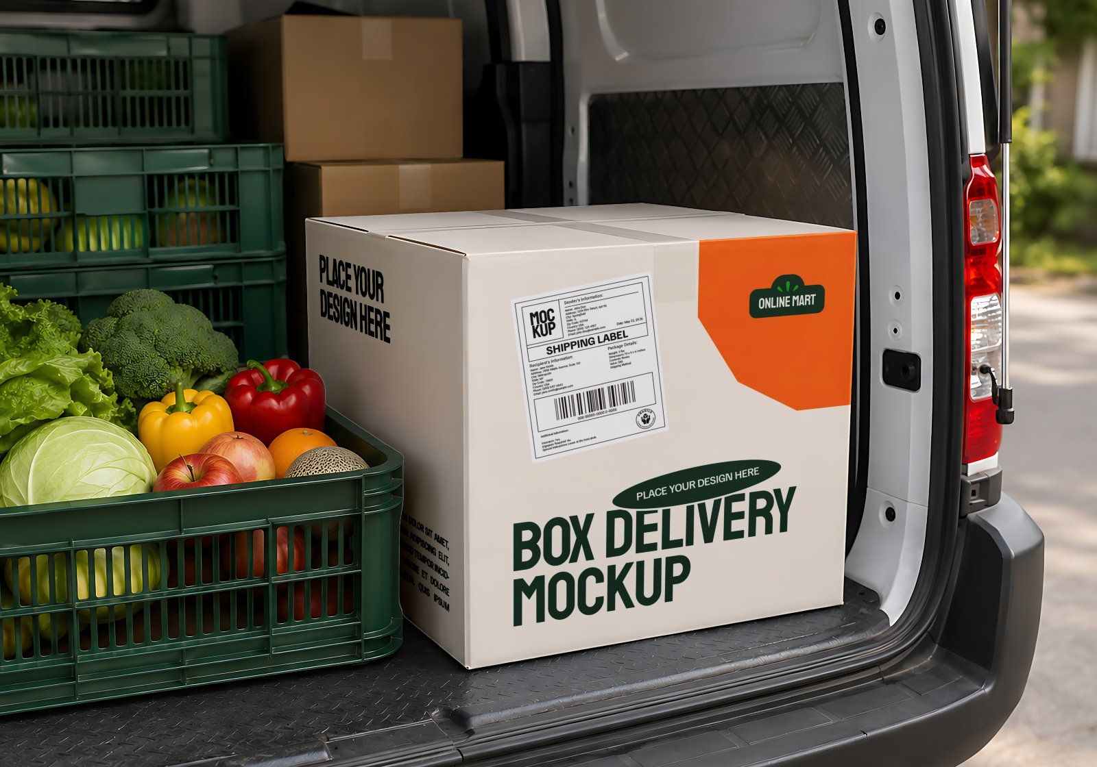 Premium Online Groceries Branding Mockup Bundle – 15 Fresh PSD Scenes for Supermarket Delivery — image 11
