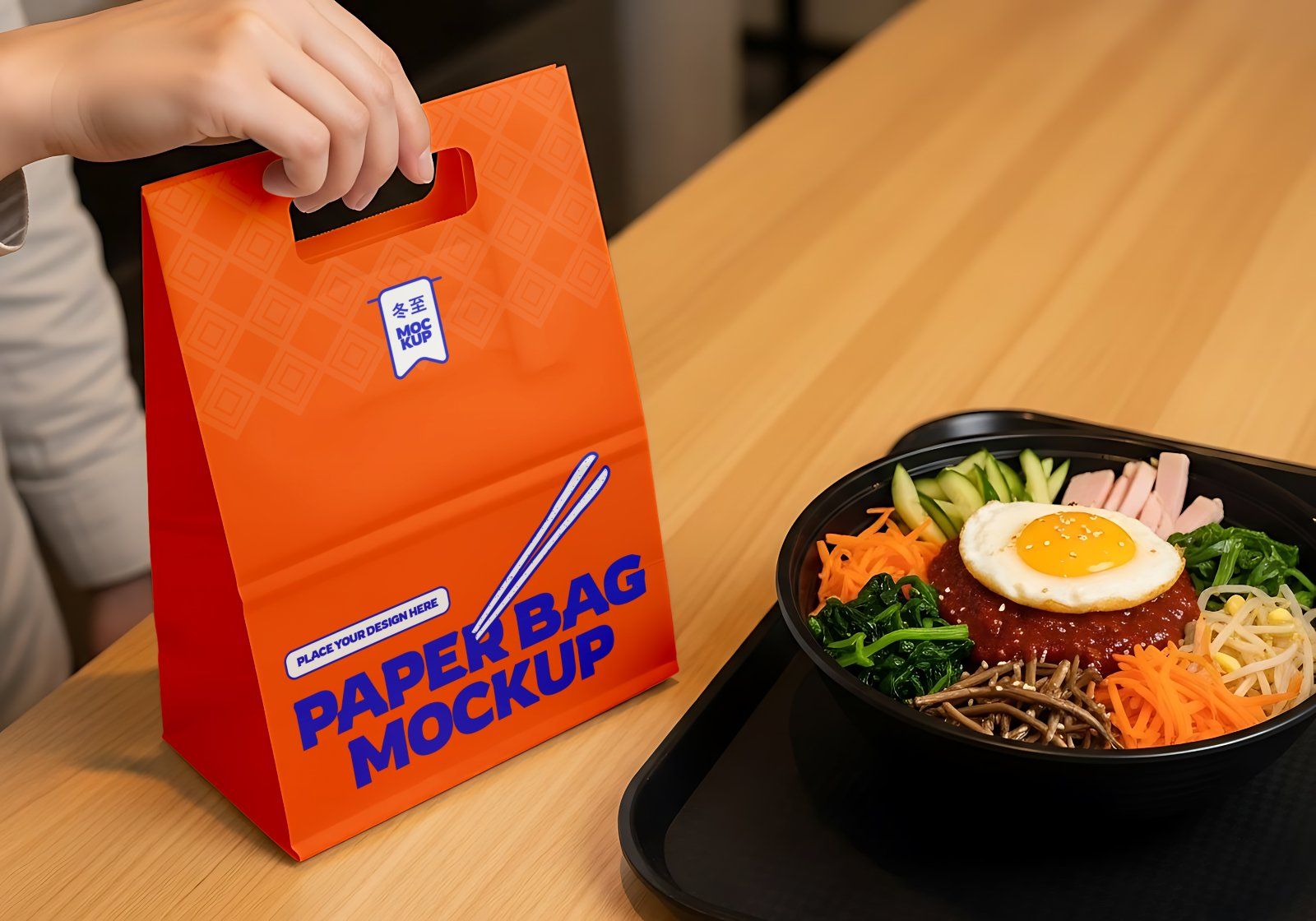 Premium Branding Red Korean Restaurant Mockup — image 2