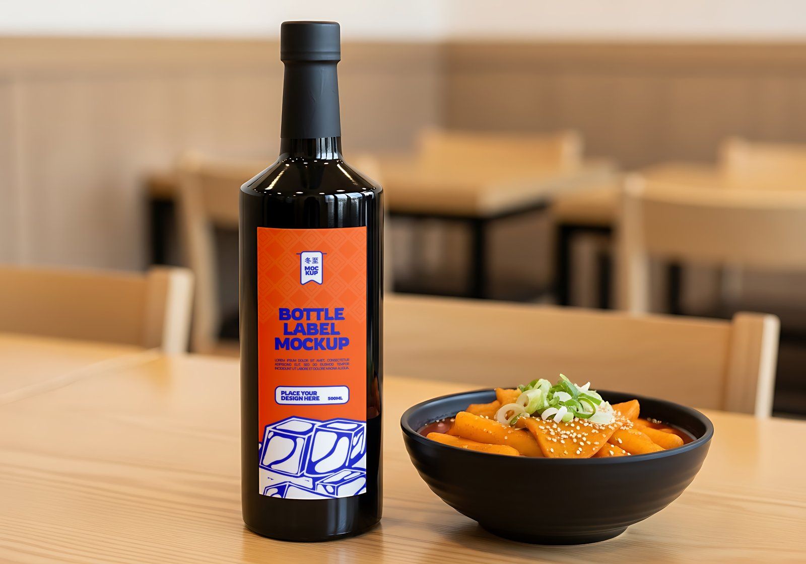 Premium Branding Red Korean Restaurant Mockup — image 3