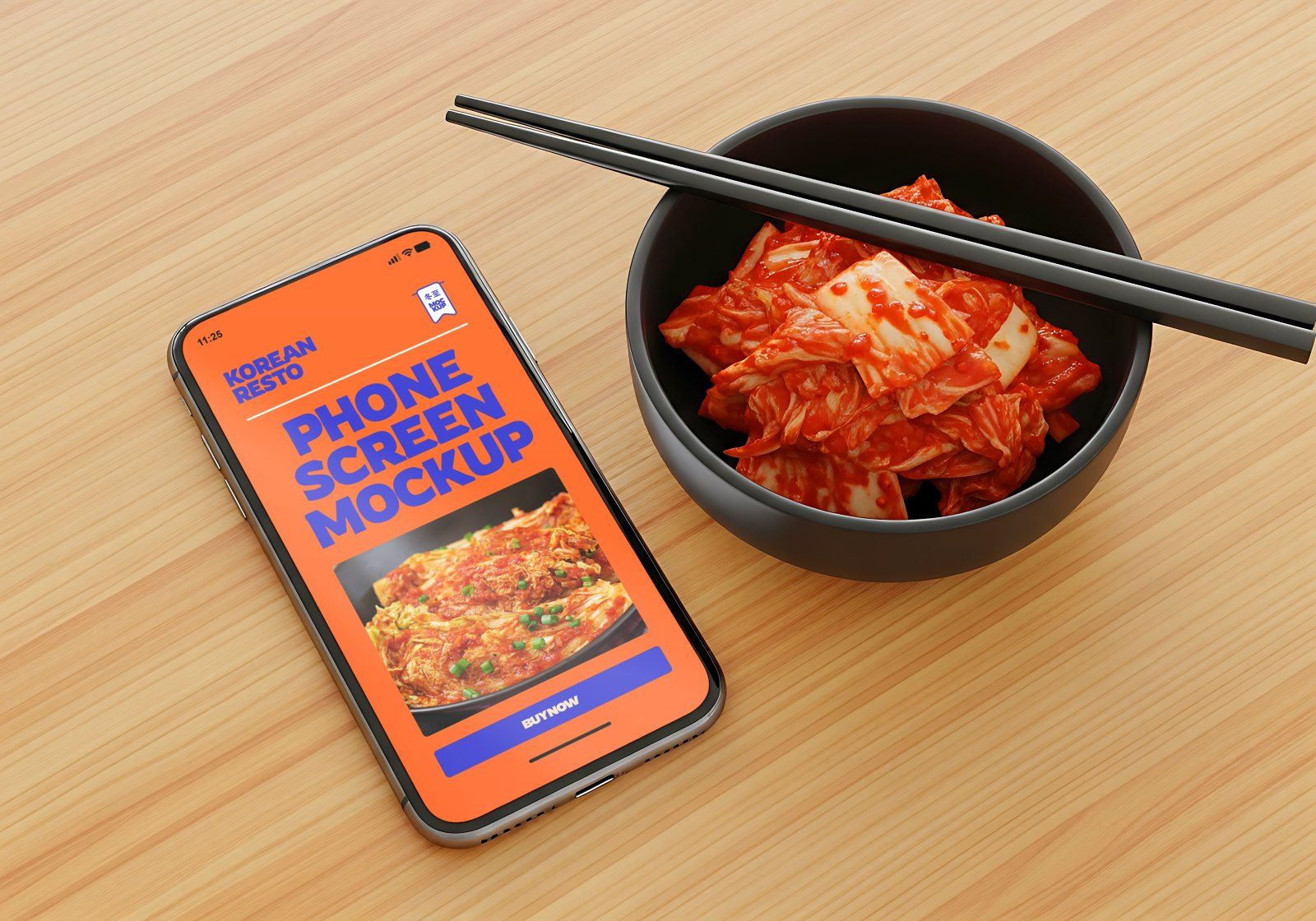 Premium Branding Red Korean Restaurant Mockup — image 5