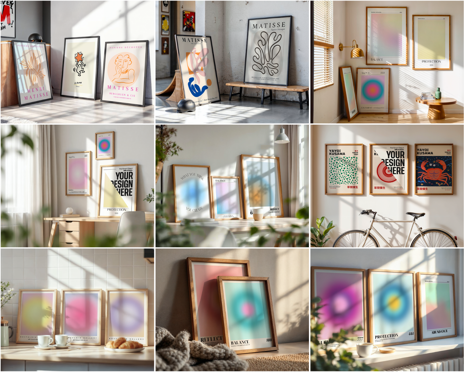 150 Poster Frame Mockup PSD Bundle, Wall Art Display , Din A Ratio — image 18