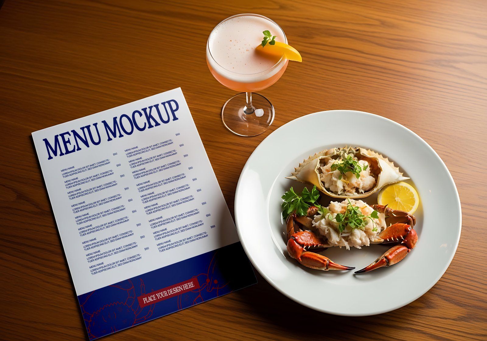 Premium Branding Fresh Seafood Restaurant Mockup — image 9