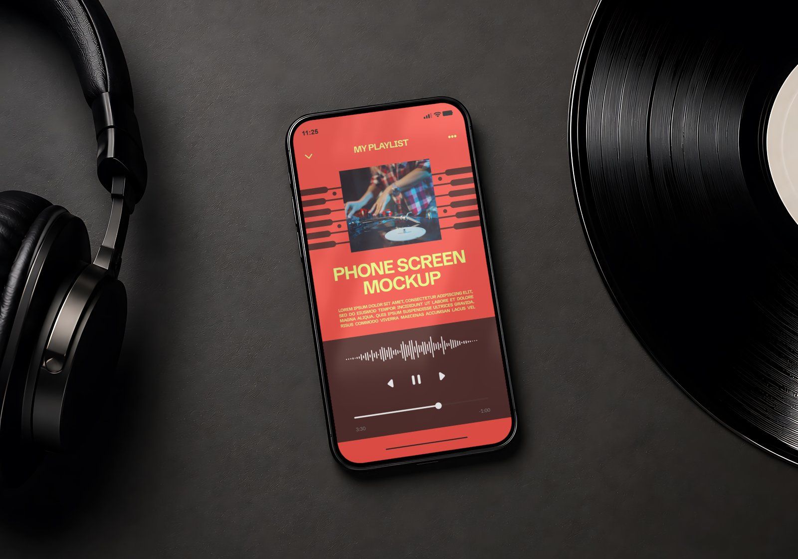 Premium Music Studio Branding Mockup Bundle – 15 Premium PSD Scenes for Audio & Record Label Identit — image 19