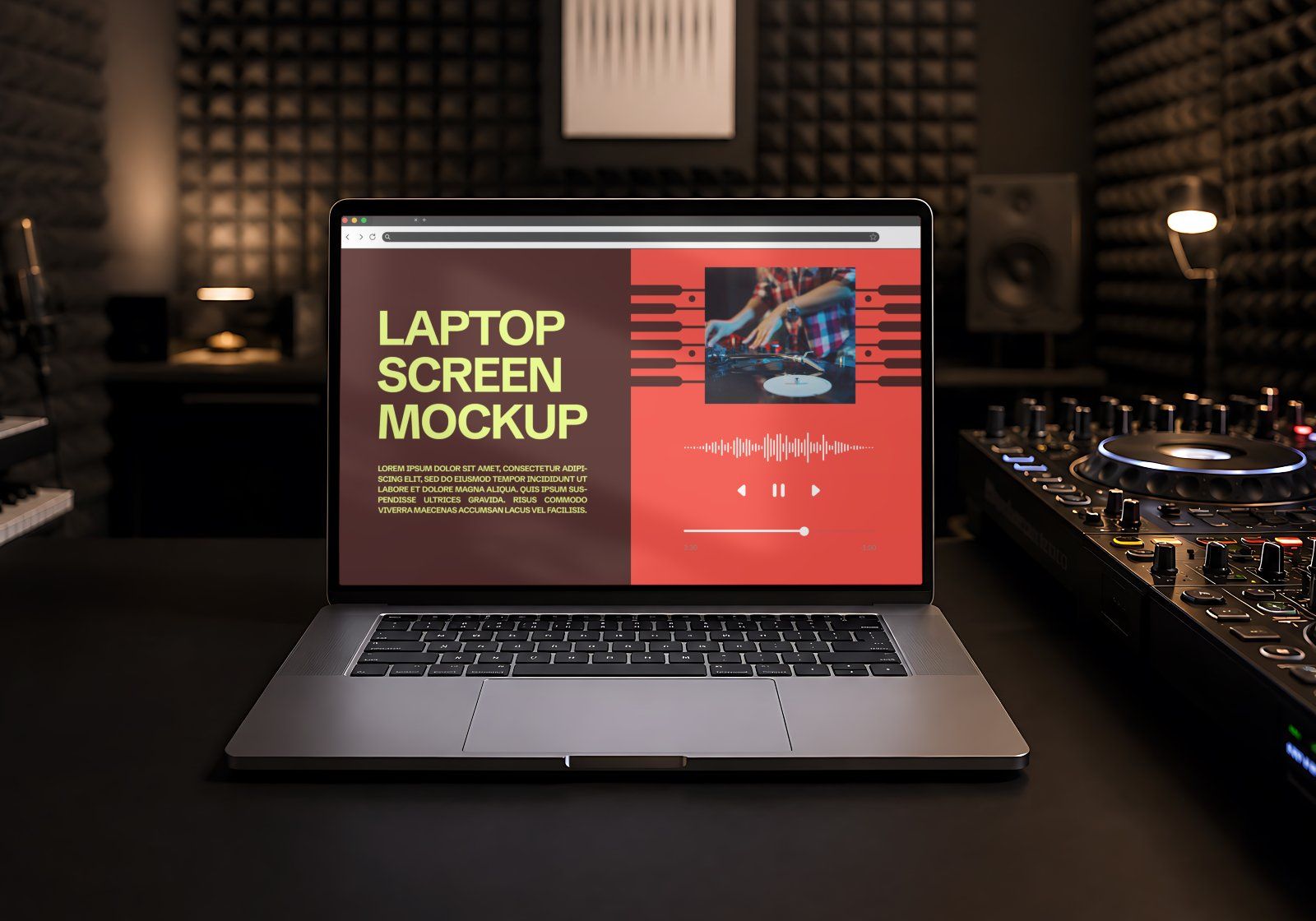 Premium Music Studio Branding Mockup Bundle – 15 Premium PSD Scenes for Audio & Record Label Identit — image 17