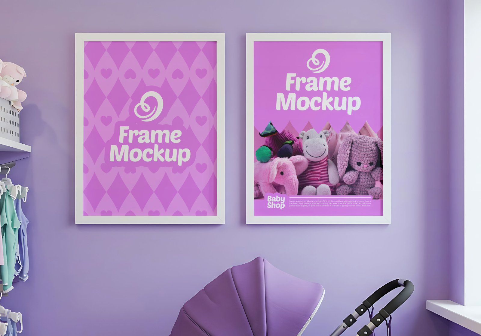 15 Baby Shop Mockups – PSD Onesie, Dress, Gift Box, Sign, Wrapping & Tag Kit — image 9