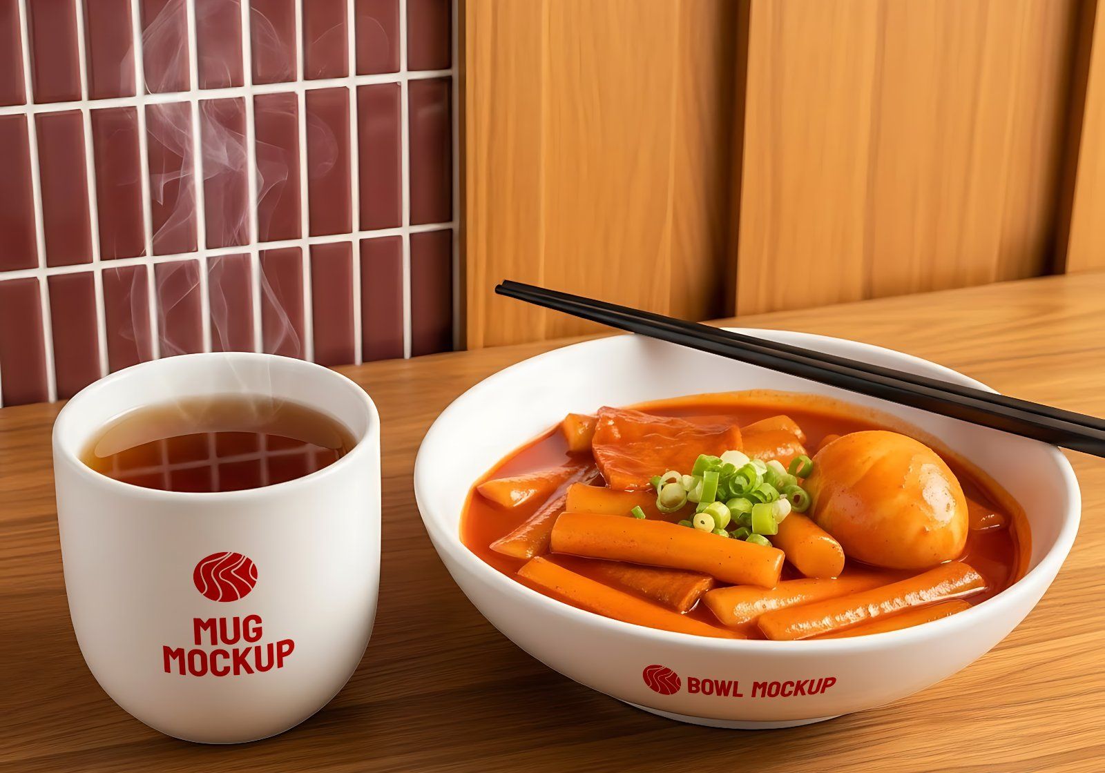 Korean Restaurant Mockup Bundle PSD – 15 Mockup Food Branding & Interior Design — image 7