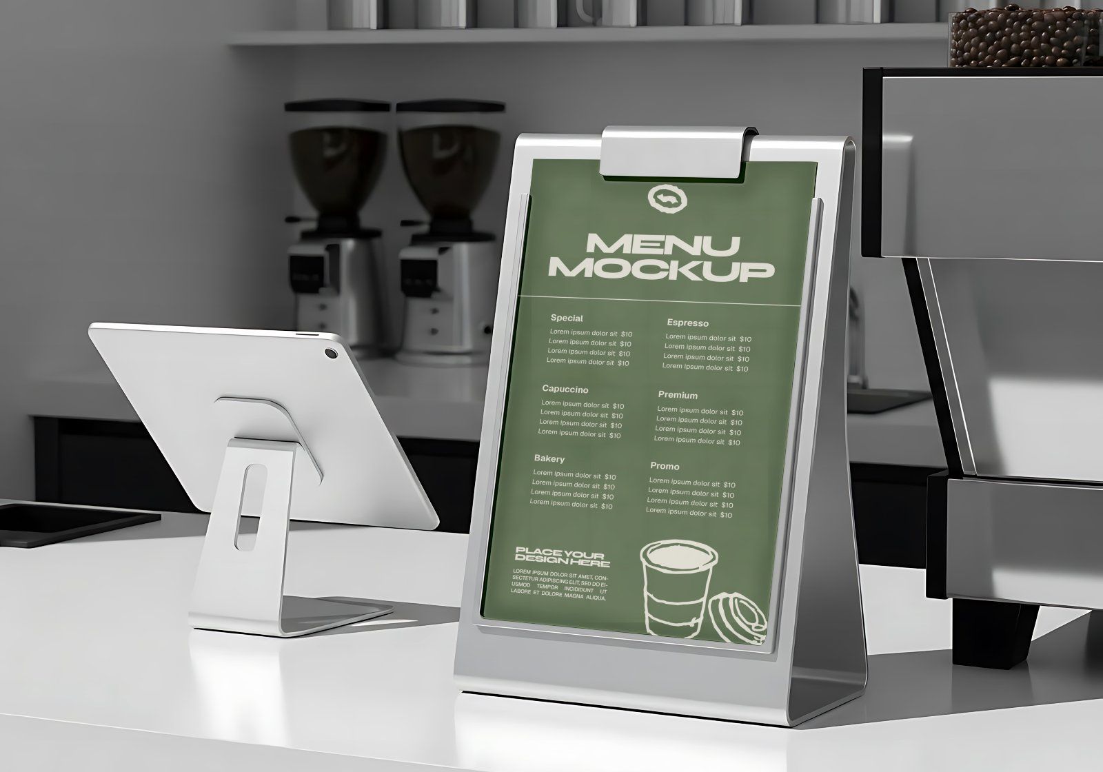 Premium Branding Green Coffee Mockup — image 11